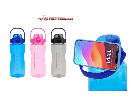 Cilindro anfora plastico 1800 ml  asa plegable soporte para celular graduado jujuy promocional