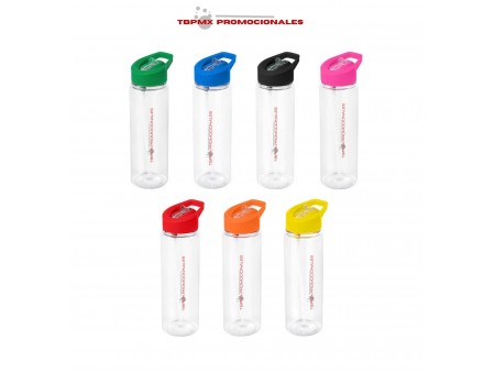 Cilindro anfora plastico 650 ml asa boquilla abatible popote desmontable daylo promocional