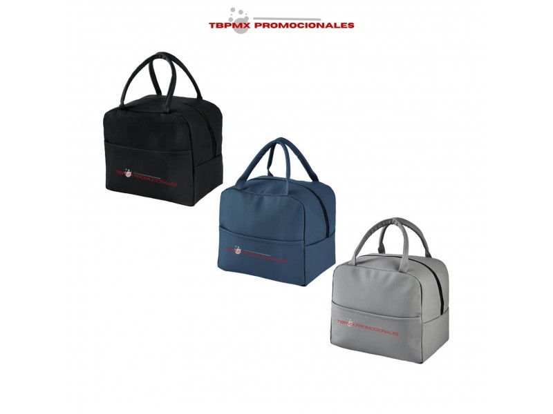 Lonchera termica plastificada tipo curpiel capacidad 6 latas ottawa promocional