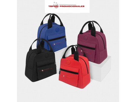 Lonchera termica plastificada bolsillo frontal capacidad 10 latas negan promocional