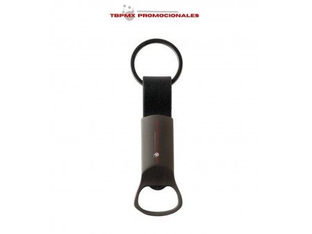 Llavero destapador metalico acabado mate curpiel kluc promocional