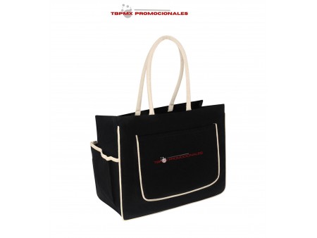 Bolsa ecologica oversize con fuelle broche magnetico hawai promocional