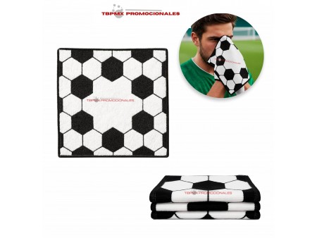 Toalla deportiva microfibra balon de soccer para sublimación totti promocional