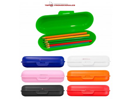 Lapicera plastica rigida solida con broche lisa promocional