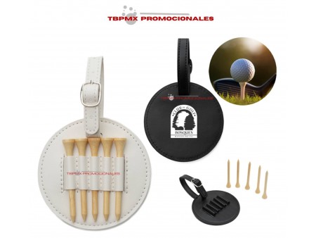 Estuche para soportes de bambu para pelotas de golf tees de golf promocional