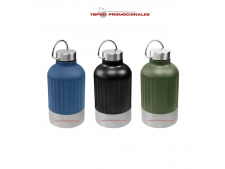 Termo acero inoxidable 690 ml oble pared asa metalica skarn promocional
