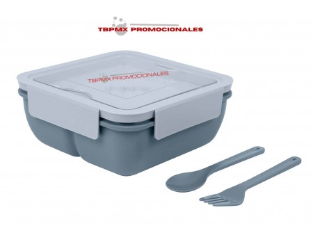 Contenedor de alimentos plastico portaviandas con cubiertos dimitar promocional