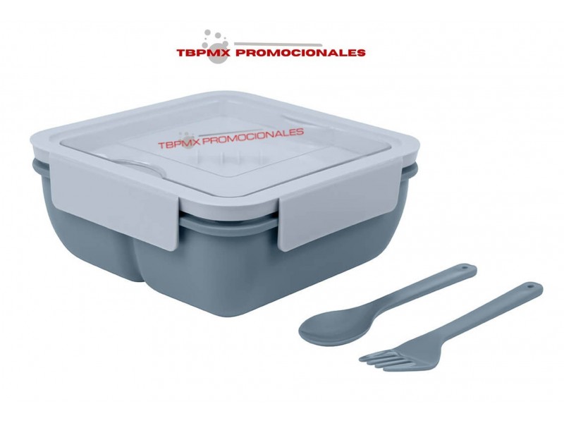 Contenedor de alimentos plastico portaviandas con cubiertos dimitar promocional