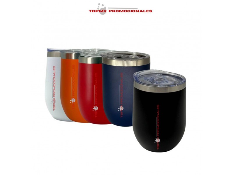 Vaso termo termico acero inoxidable 350 ml doble pared tapa promocional