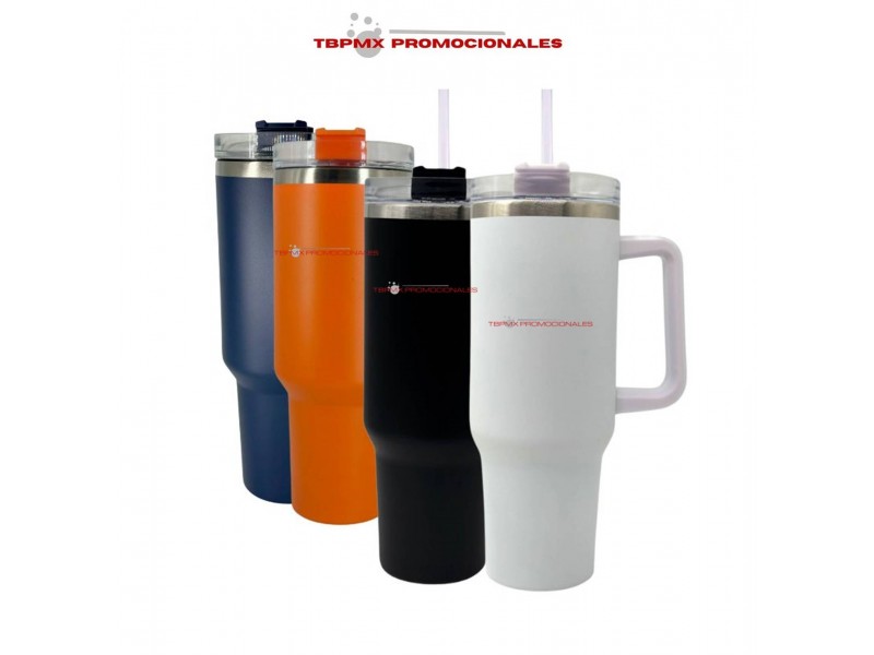 Termo tarro acero inoxidable 1200 ml tapa popote promocional