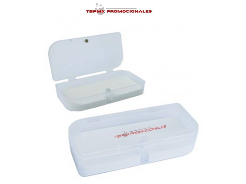 Estuche plastico translucido para memorias usb promocional