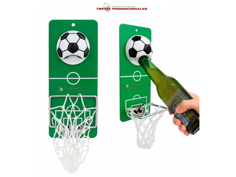 Destapador para refrigerador en forma de cancha de futbol soccer sined promocional