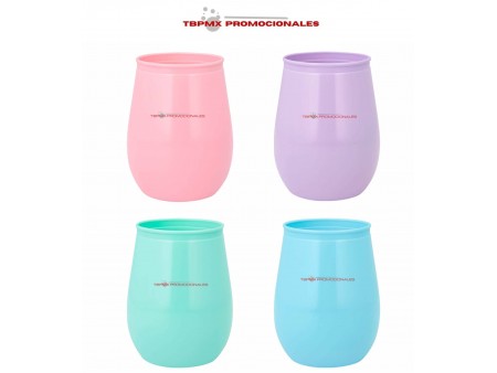 Vaso pet plastico 350 ml color pastel bali pastel promocional