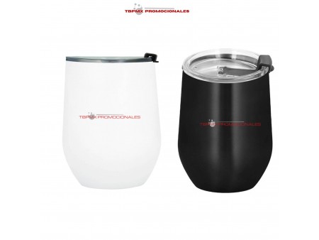 vaso termico acero inoxidable 350 ml doble pared con tapa carson promocional