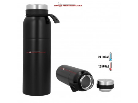 Termo acero inoxidable 500 ml doble pared asa silicon mumbai promocional