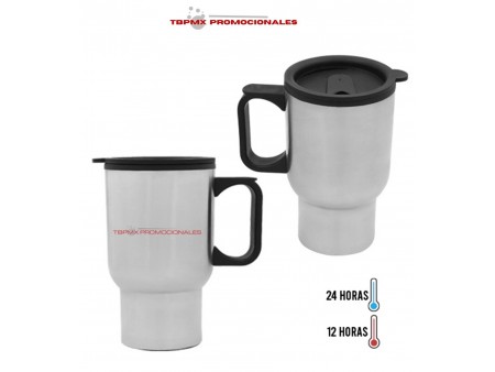 Termo tarro termico acero inoxidable 450 ml doble pared interior plastico tapa onix promocional