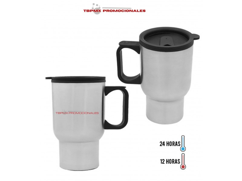 Termo tarro termico acero inoxidable 450 ml doble pared interior plastico tapa onix promocional