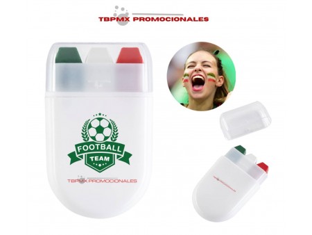Barra de pintura facial tricolor pinta caritas promocional