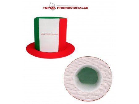 Sombrero mundialista tricolor chute promocional