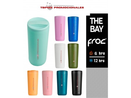 Vaso termo termico acero inoxidable 680 ml doble pared base anti derrapante the bay froc promocional