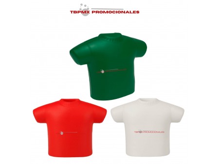 Pelota antiestres en forma de playera golex promocional
