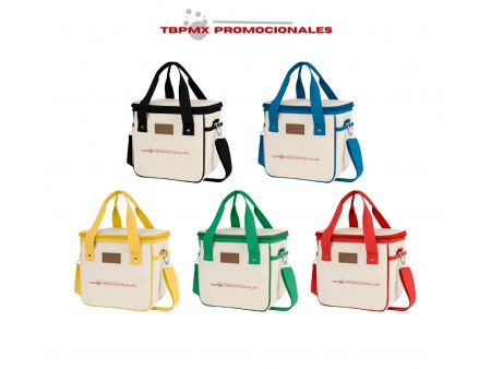 Hielera ecologica de algodón impermeable termo sellada capacidad 9 latas ulun promocional