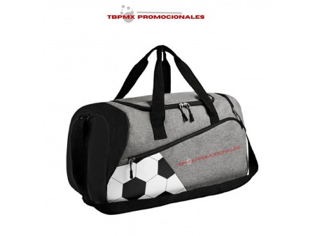 Maleta deportiva poliéster zapatera impresión forma de balón soccer promocional