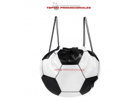 Morral forma de balón futbol soccer poliéster promocional