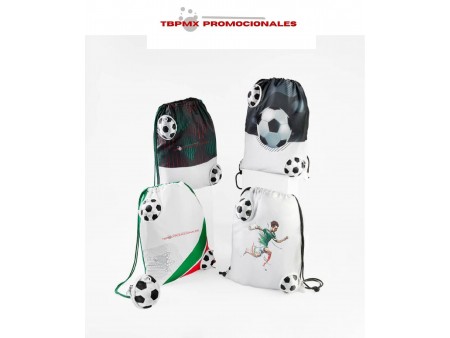 Morral estuche forma balón soccer magica soccer promocional