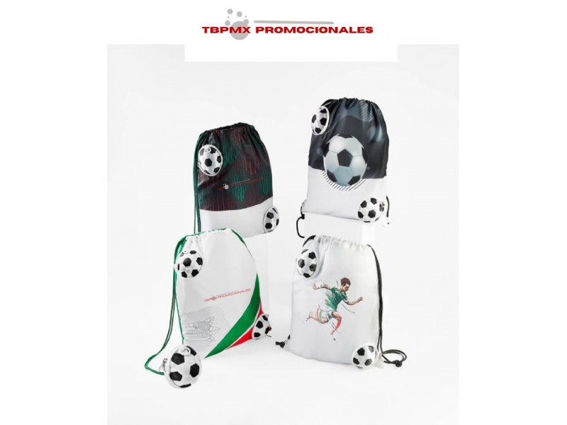 Morral estuche forma balón soccer magica soccer promocional