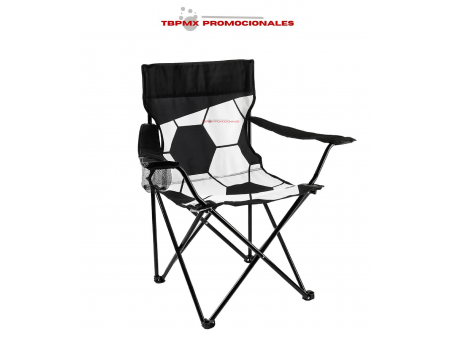 Silla plegable diseño de balón de futbol soccer promocional