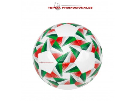 Balon futbol soccer No. 5 35 gajos tricolor méxico promocional
