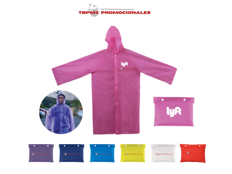Impermeable polipropileno con botones con funda torino promocional