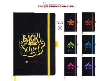 Libreta poliuretano personal 80 hojas rayadas al grabar es a color africa promocional