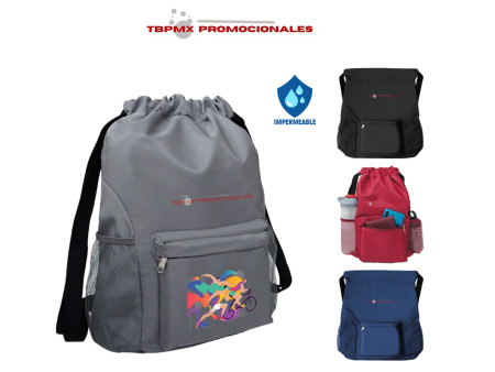 Morral tipo backpack semi impermeable aventure promocional