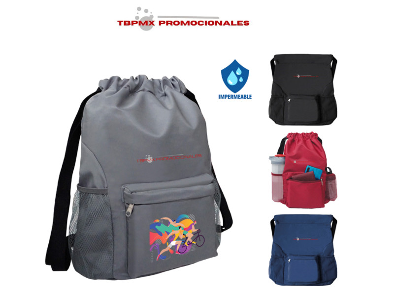 Morral tipo backpack semi impermeable aventure promocional