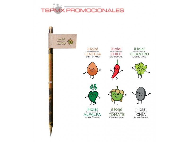 Lapiz ecologico papel periodico con semillas para cultivo tlamia promocional