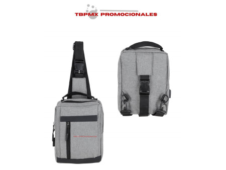 Bolsa de hombro doble compartimento entrada usb broche de seguridad mad promocional