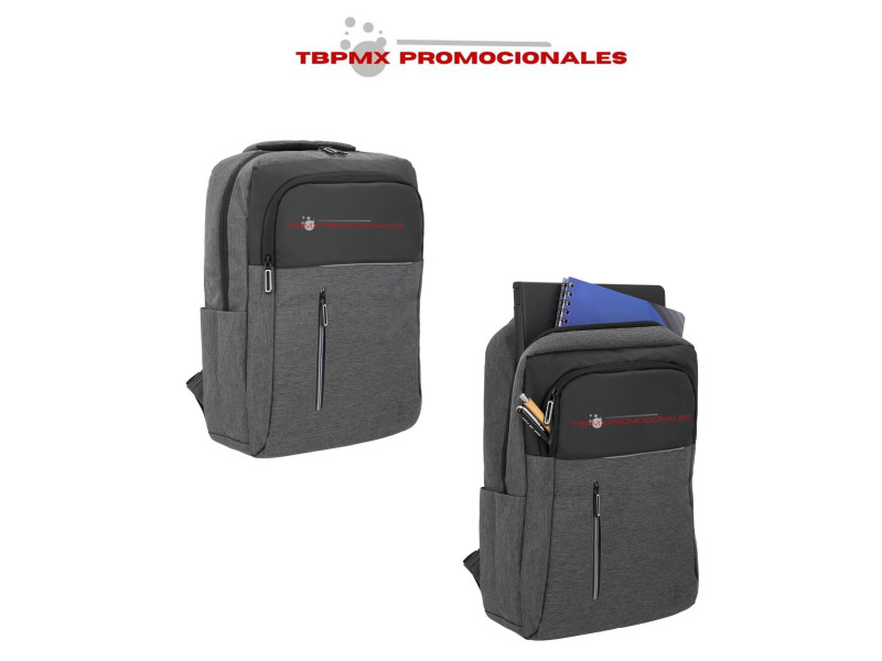 Mochila escolar ejecutiva porta laptop 15 pulgadas doble compartimento respaldo sólido sajonia promocional