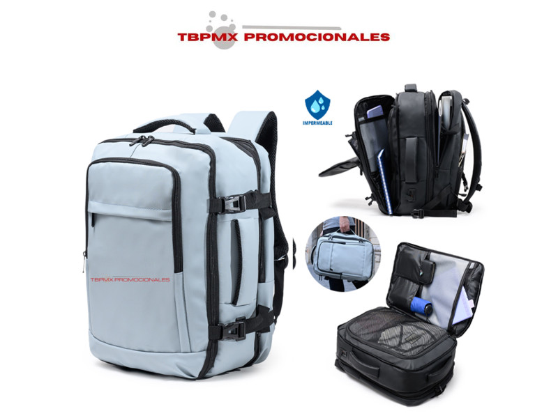 Mochila de viaje repelente al agua porta laptop 16 pulgadas conector usb valley promocional