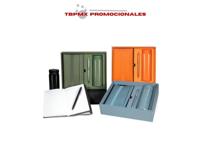 Set de regalo termo 350 ml libreta bolígrafo birkin promocional