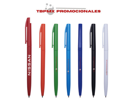 Bolígrafo plástico cuerpo color retractil praga promocional