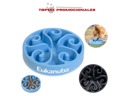 Plato de comida lenta con divisones para perros slow promocional