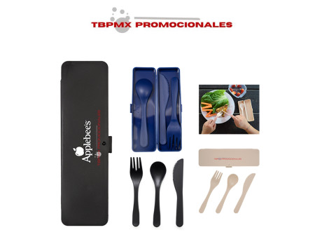 Set de cubiertos de plástico convite promocional