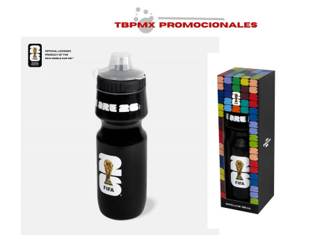 cilindro anfora plástico 700 ml oficial fifa world cup 2026 promocional