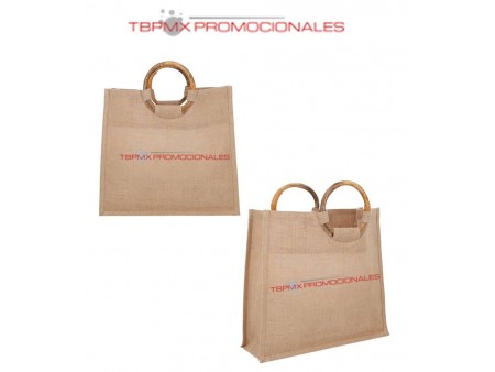 Bolsa yute doble asa madera fuelle colmar promocional