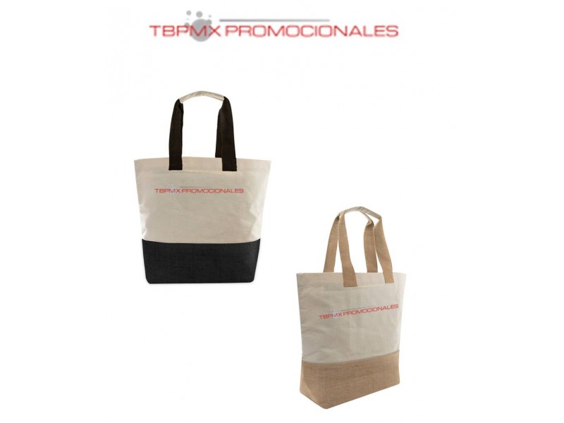 Bolsa algodon cosida yute jaisa promocional