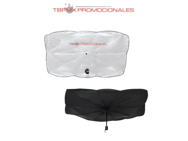 Parasol panoramico plegable poliester para auto forma sombrilla raso promocional