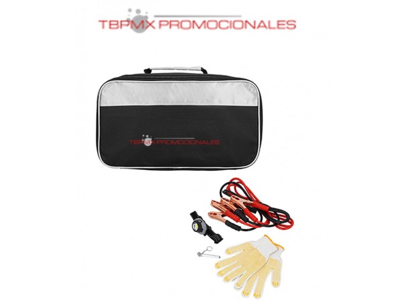 Set de cables pasa corrientes calibrador guantes lampara volto promocional