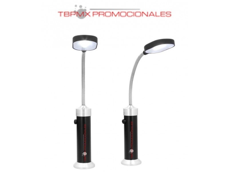Lampara portatil metalica luz led iluminati promocional